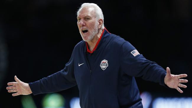 Team USA coach Gregg Popovich says his squad is a ‘heck of a good group.’ Picture: Getty Images