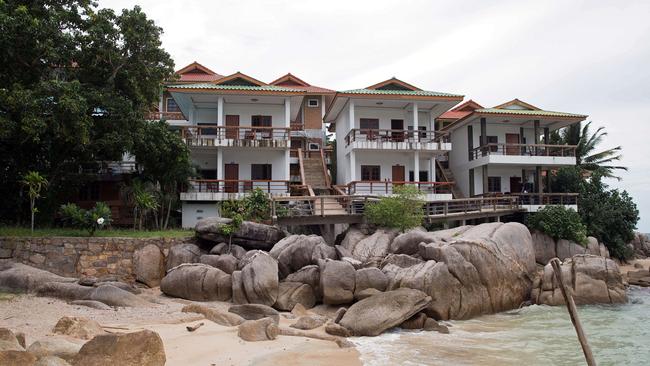 The Ocean View Bungalows hotel where two backpackers were staying. AFP PHOTO