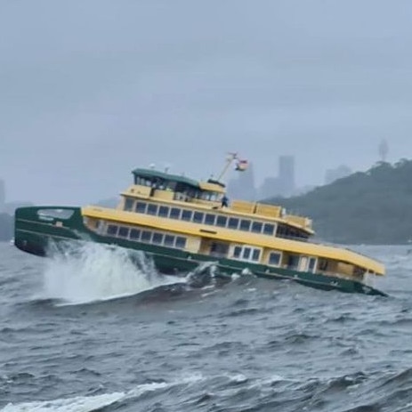 The Generation 2 Emerald Class ferries have been criticised by their opponents for not being big enough to handle large swells near Sydney Heads Picture: Mark Crawley