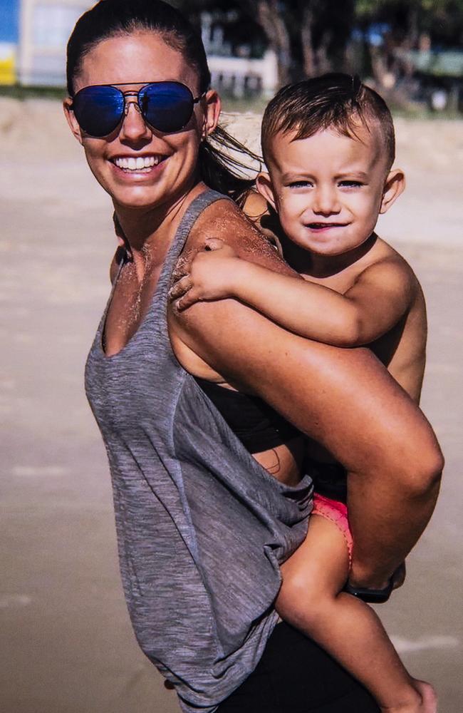 Hannah Clarke with Trey, who his grandfather described as “everything that was positive and wholesome about a little boy”.