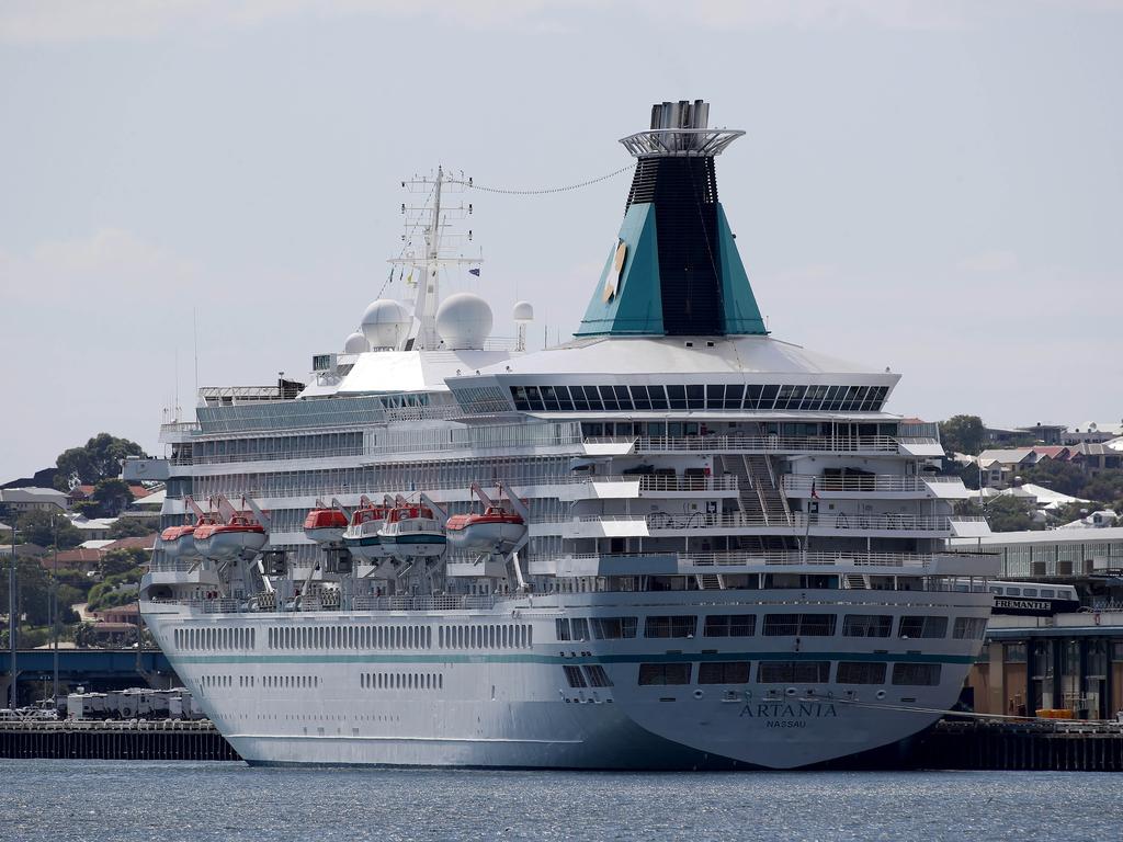 The man who died in Western Australia was a crew member on the Artania cruise ship. Picture: Colin Murty/The Australian