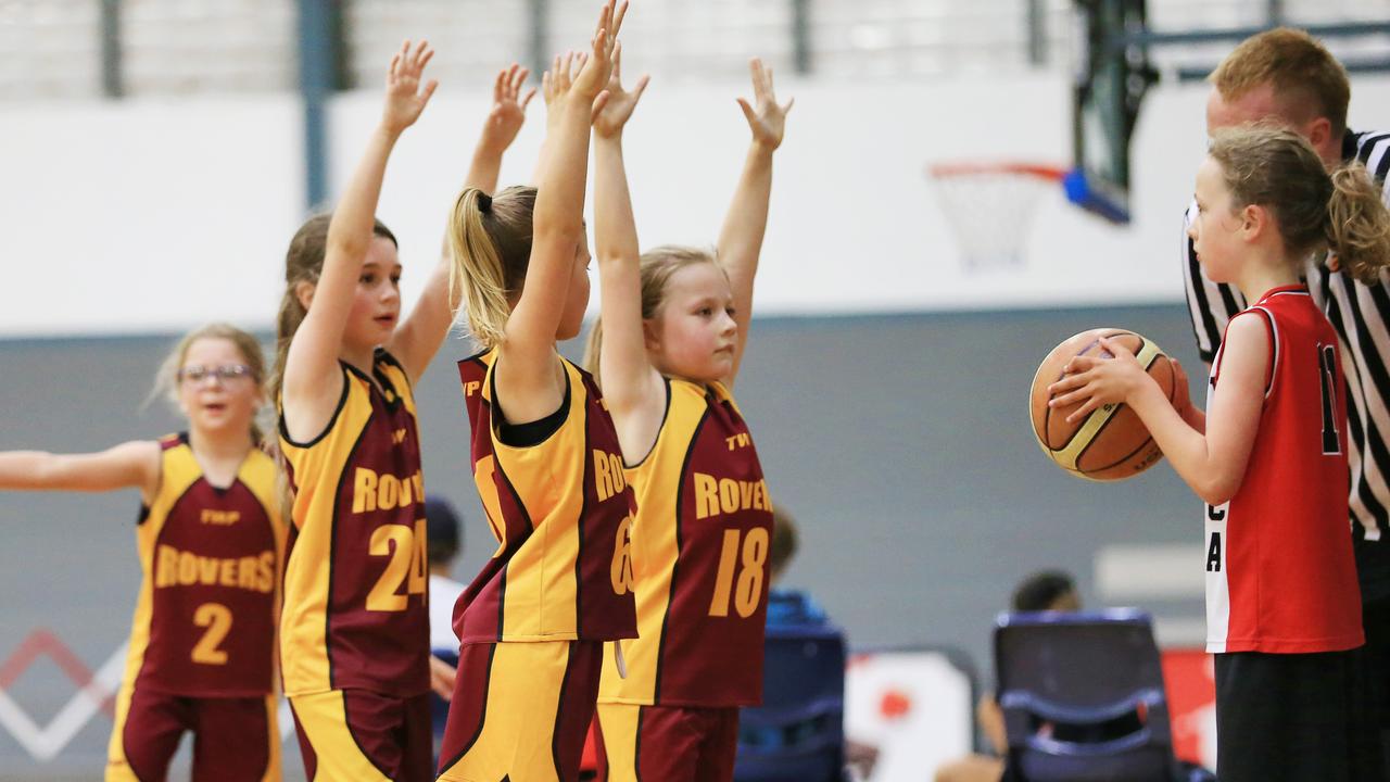 Rovers v YMCA. Under 10s junior basketball at Geelong Arena courts on Saturday morning. Picture: Alan Barber