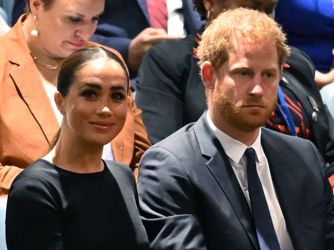 Prince Harry and wife Meghan Markle left the royal family in 2020. Picture: Timothy A. Clary/AFP