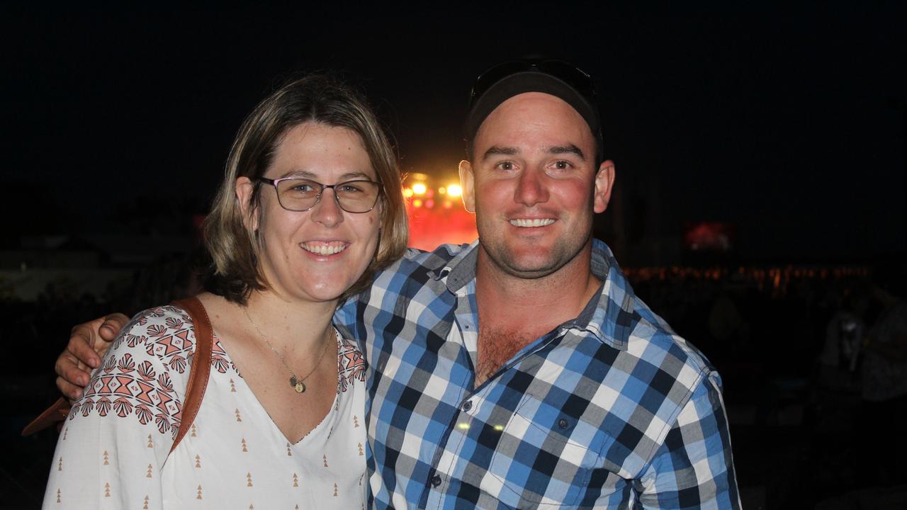 SOUNDS OF ROCK: Kimberley and Dylan Keam enjoying the festival.