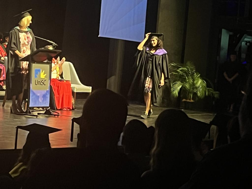 The University of the Sunshine Coast graduation ceremony at Maryborough's Brogla Theatre.