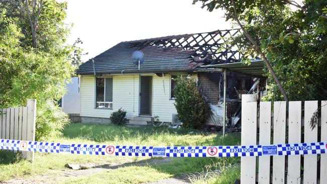 A woman was killed in a house fire overnight on Rowe St, Darra. Photo: Ebony Graveur