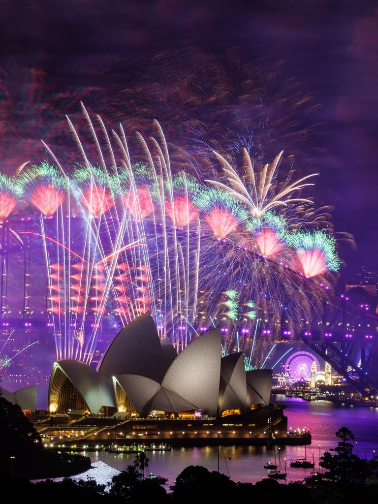 Sydney’s New Year’s Eve fireworks. Picture: Justin Lloyd