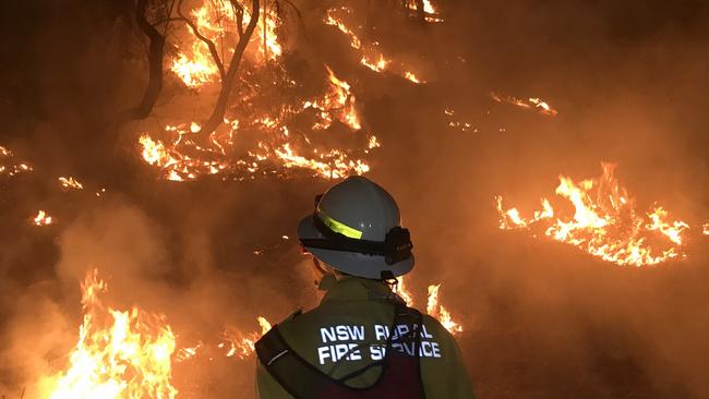 Volunteers spent months fighting last summer’s horrific blazes. Picture: Facebook/Katoomba Leura RFS