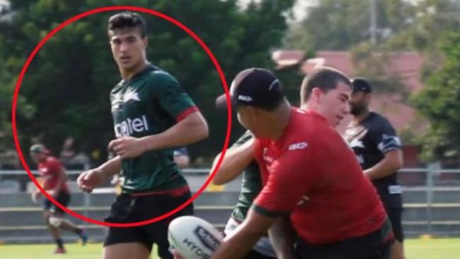 Teenage league sensation Joseph Suaalii at South Sydney training.