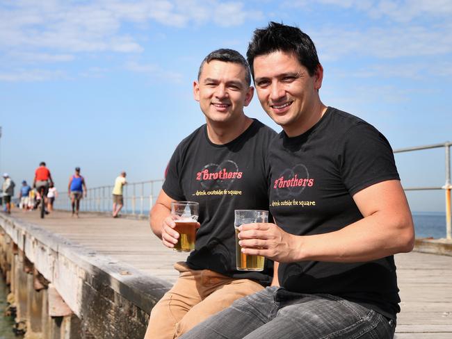 Moorabbin's 2 Brothers Brewery owners, brothers Dave and Andrew Ong.