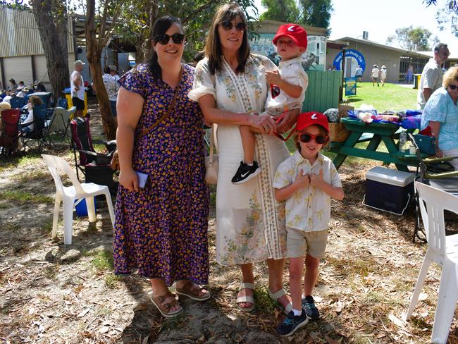 Brittany, Ann, Charlie and Harry having an action-packed day at the Ladbrokes Stony Creek Cup on Sunday, March 09, 2025. Picture: Jack Colantuono