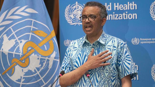 World Health Organisation Director-General Tedros Adhanom Ghebreyesus. Picture: AFP