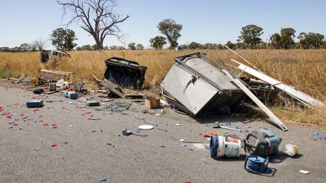 The horrific scene of the incident at Cosgrove-Lemnos roads in January.