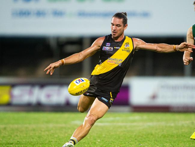 Cam Ilett made an impressive return to the Nightcliff side against the Tiwi Bombers. Picture: Che Chorley