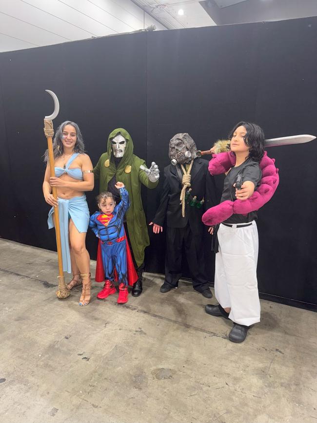 Princess Kita, Dr Victor Von Doom, Superman, Scarecrow and Toji attend the Oz Comic Con Melbourne at the Melbourne Convention & Exhibition Centre on Sunday, June 08, 2025. Picture: Jack Colantuono