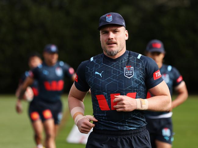 The Sydney Roosters are hopeful NSW Blues star Angus Crichton will sign a contract extension in the coming days. Picture: Getty Images