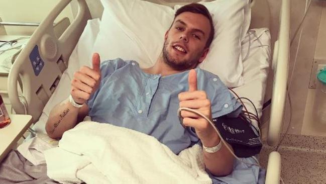 Kyle Chalmers has taken to Instagram to declare his heart surgery a success. Picture: Supplied