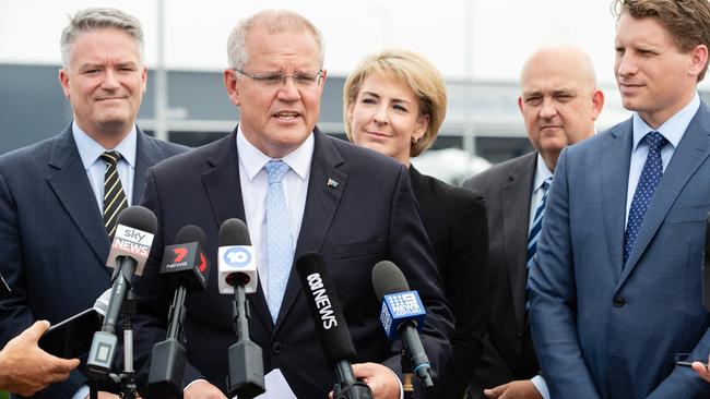 Scott Morrison addresses the media in Perth today. Picture: AAP