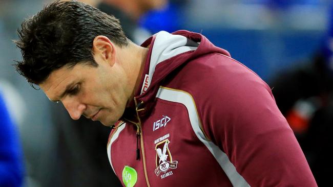 Trent Barrett as Manly loose in golden point against the Bulldogs: Picture: Mark Evans..