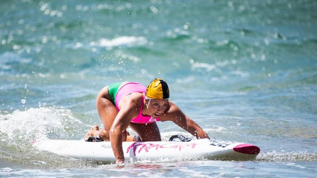 Georgia Miller won the female Ocean M race at the International Surf Rescue Challenge last year. Picture credit: Surf Life Saving Australia.