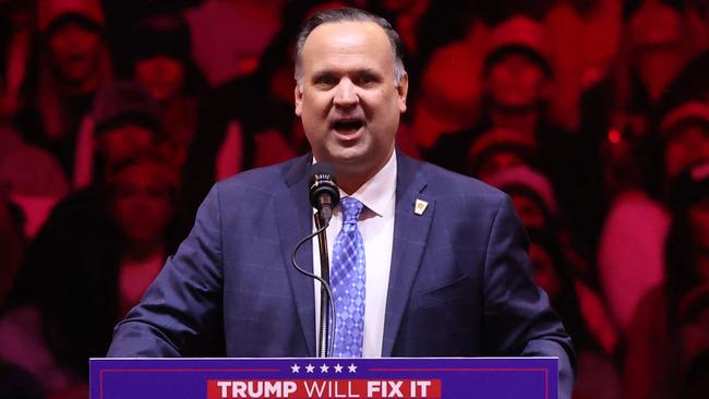 Dan Scavino speaking at a Trump rally in New York. Picture: Michael M. Santiago/Getty Images via AFP