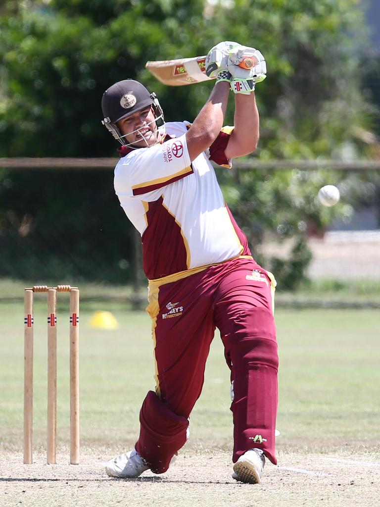 Atherton's Paul Nasser bats in the Cricket Far North match between the North Cairns and Atherton, held at Griffiths Park, Manunda. PICTURE: BRENDAN RADKE