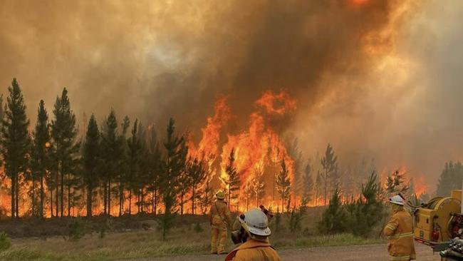 The Valdora/Yandina Creek Rural Fire Brigade were among those battling the Beerwah blaze earlier on Saturday.