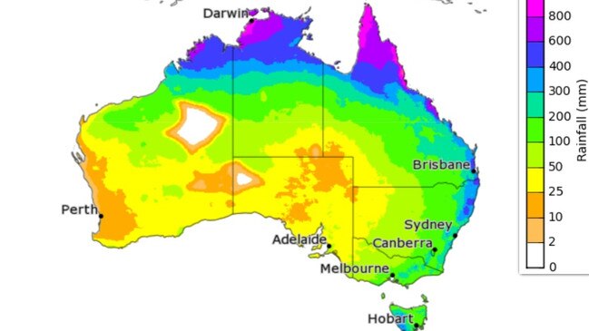 The east coast is expected to experience a wetter than usual summer. Picture: Bureau of Meteorology