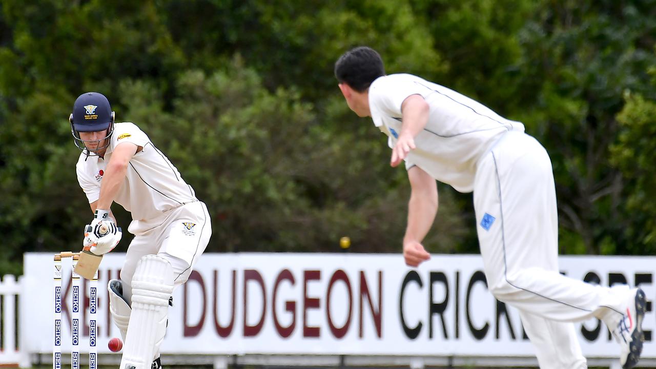 Valley batsman Jack Wildermuth Sci-Fleet Motors club cricket competition between Valley and Norths Saturday October 1, 2022. Picture, John Gass