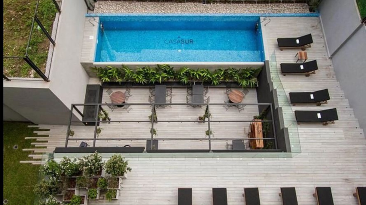 The view from the balcony at the CasaSur Palermo Hotel where Payne plunged to his death.