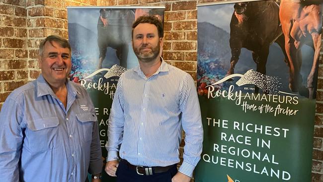 Rocky Amateurs chairman Bill Reid and committee person Jonathon Offord. PICTURE: Tony McMahon.