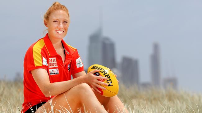 Former St Kilda AFLW star Alison Drennan talks about her journey to the AFLW on the Gold Coast. Picture: Scott Powick