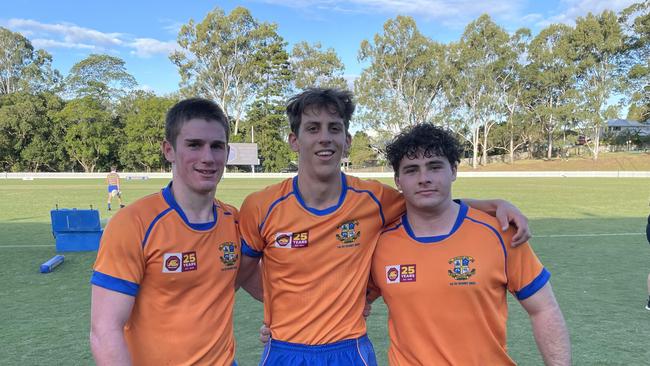 Marist College Ashgrove players Harry Condon, Jude Knapp and Nic Gullo.