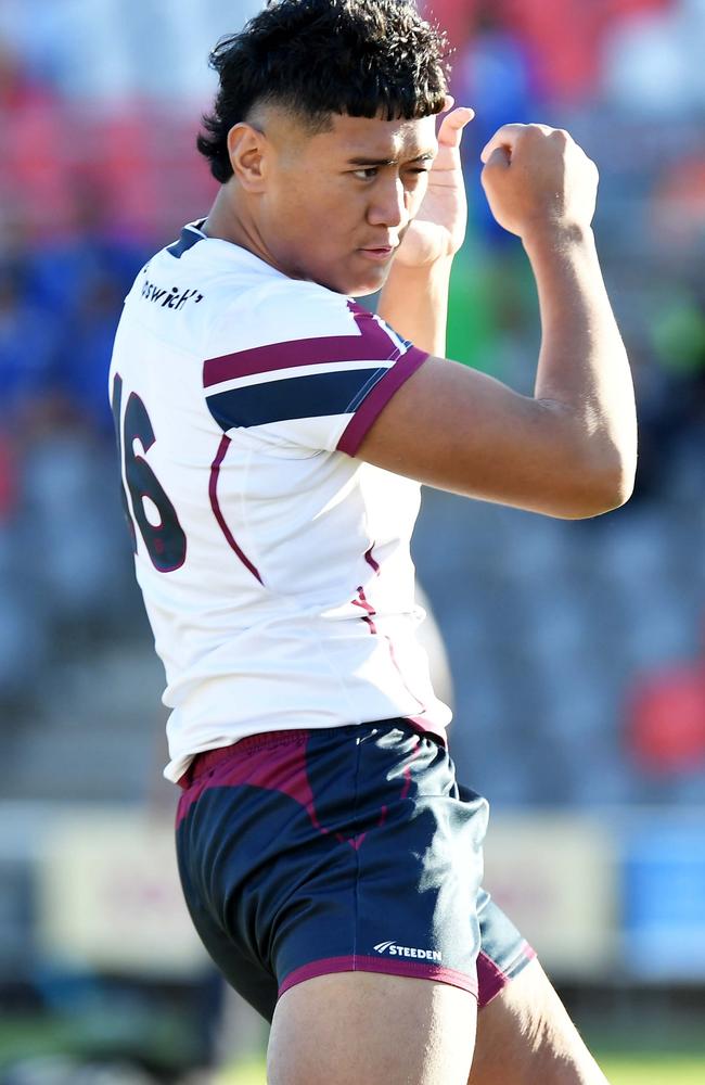 Langer Trophy: Ipswich V Redcliffe schoolboy rugby league challenge. Ipswich player, Rene Bagon. Picture: Patrick Woods.