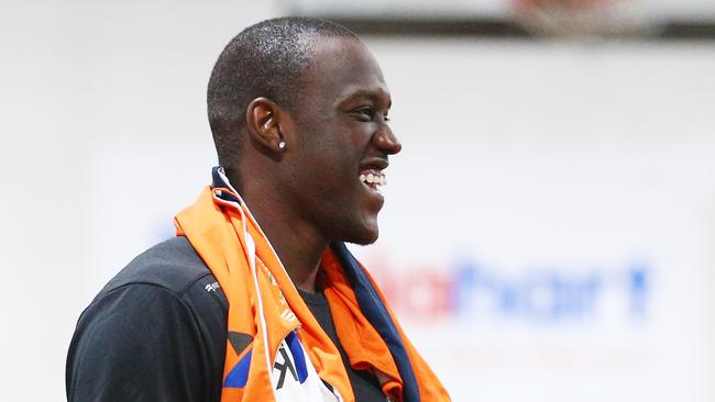 Kouat Noi of the Cairns Taipans trains at the Cairns Basketball Stadium ahead of the team's National Basketball League (NBL) match against the New Zealand Breakers at the Cairns Convention Centre. PICTURE: BRENDAN RADKE.