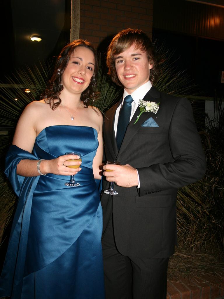 Harriet Rolfe and Brendan Thompson at the Assumption Formal at the Warwick Golf Club on Friday, September 17 2011.