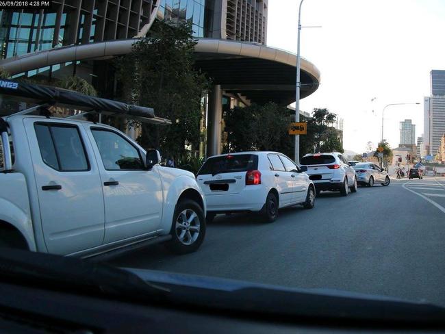 The Brisbane City Council photograph supplied with the ticket that Dave said proved he was pressing his brake and waiting to move forward.