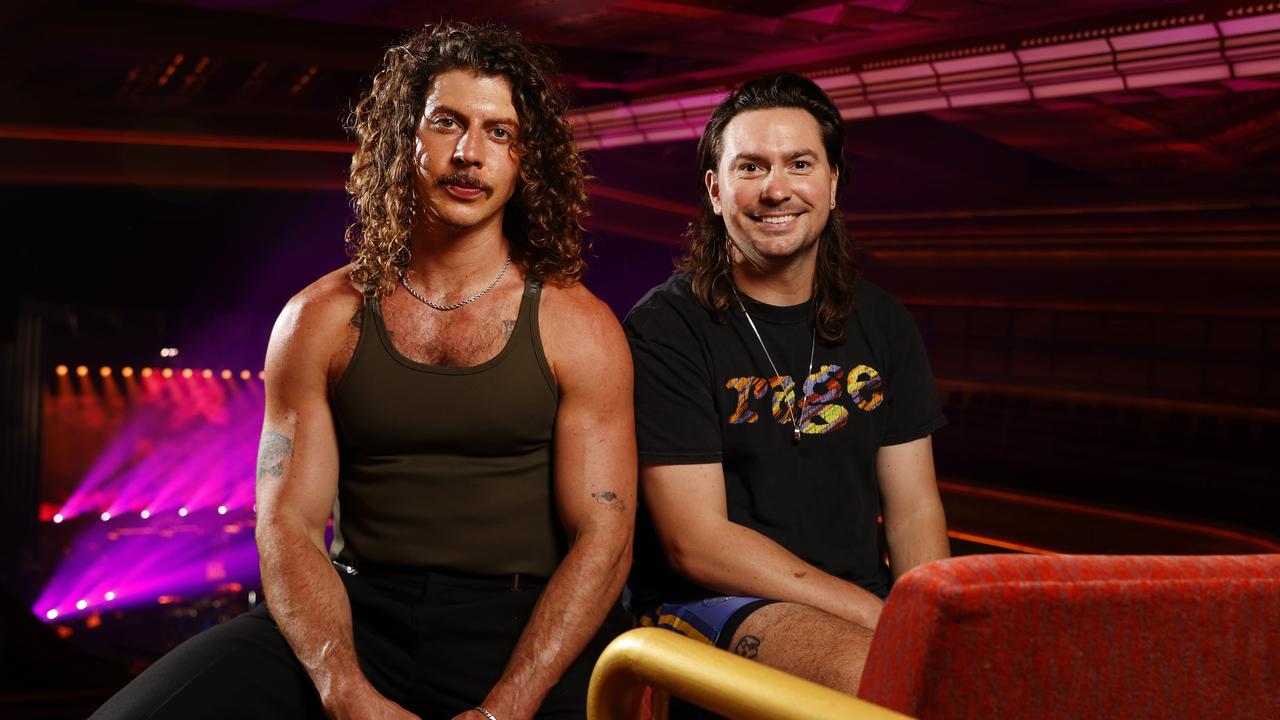 Peking Duk’s Adam Hyde and Reuben Styles say the caps are outdated. Picture: Jonathan Ng