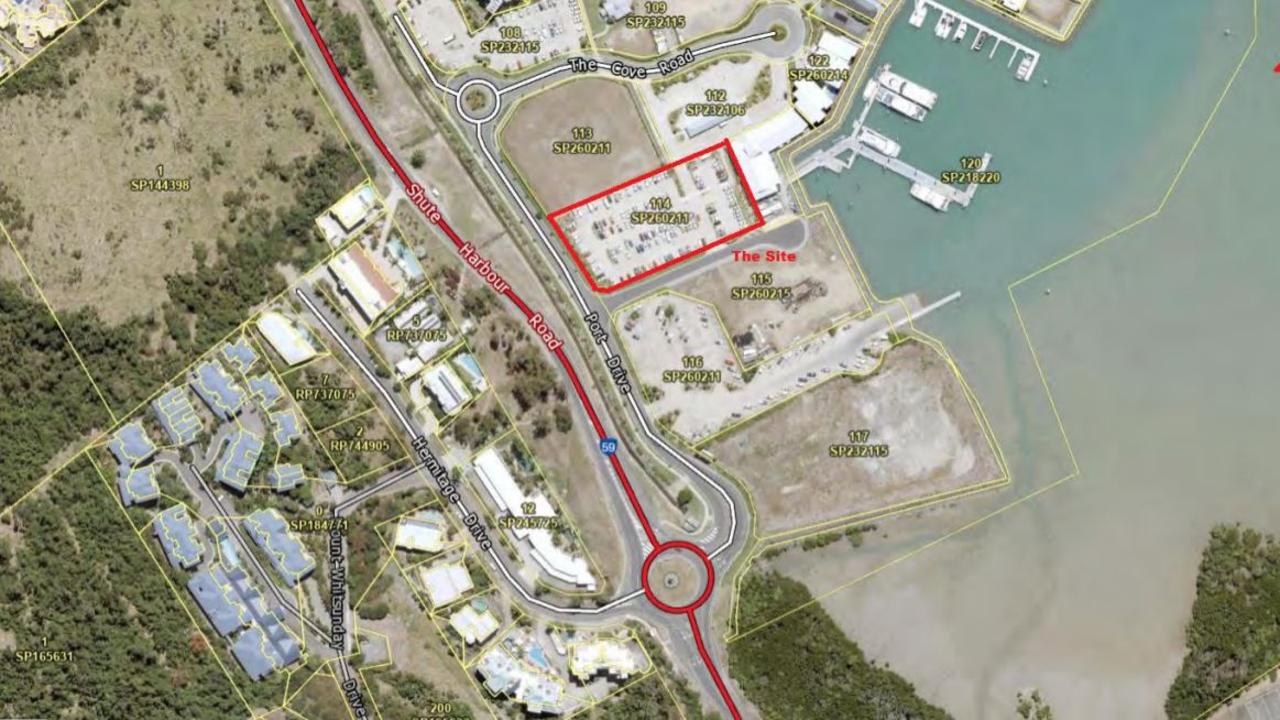 Site plans for a three-storey carpark approved for Port Drive at the Port of Airlie. Picture: Meridian/Whitsunday Regional Council