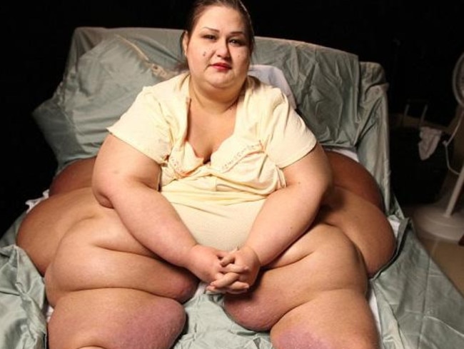 Mayra was the fattest woman in the world and had lived in her bed for two years. Picture: TLC