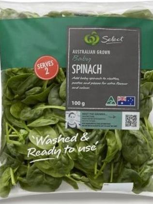 Recalled bagged spinach