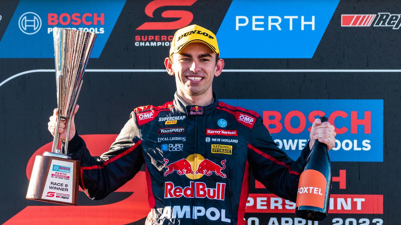 Broc Feeney took the win in Perth - and wouldn’t begrudge teammate Shane van Gisbergen if he moves overseas. Picture: Getty Images