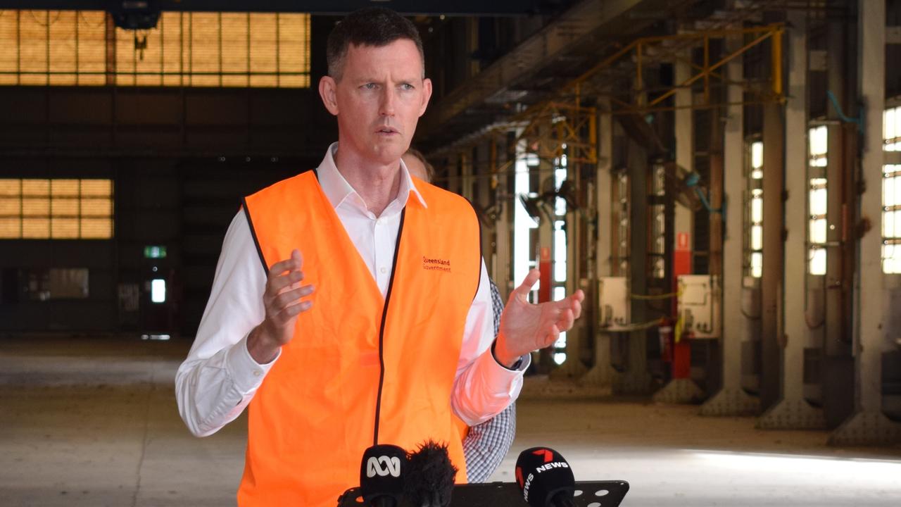 Transport Minister Mark Bailey at the Rockhampton Railyards on May 30, 2022. Picture: Aden Stokes