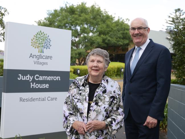 Judy Cameron and Grant Millard, CEO of Anglicare Sydney. Picture: Craig Wilson