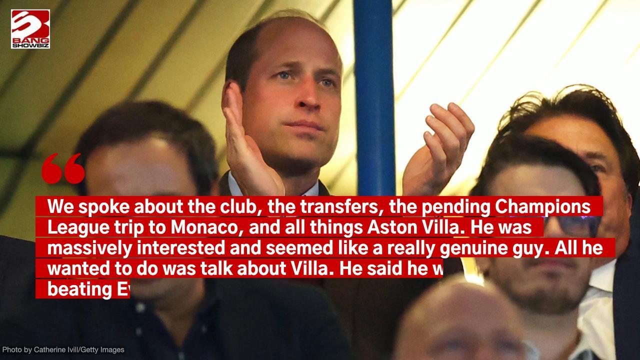 Prince William bought round of drinks as he talked football with fellow Aston Villa fans