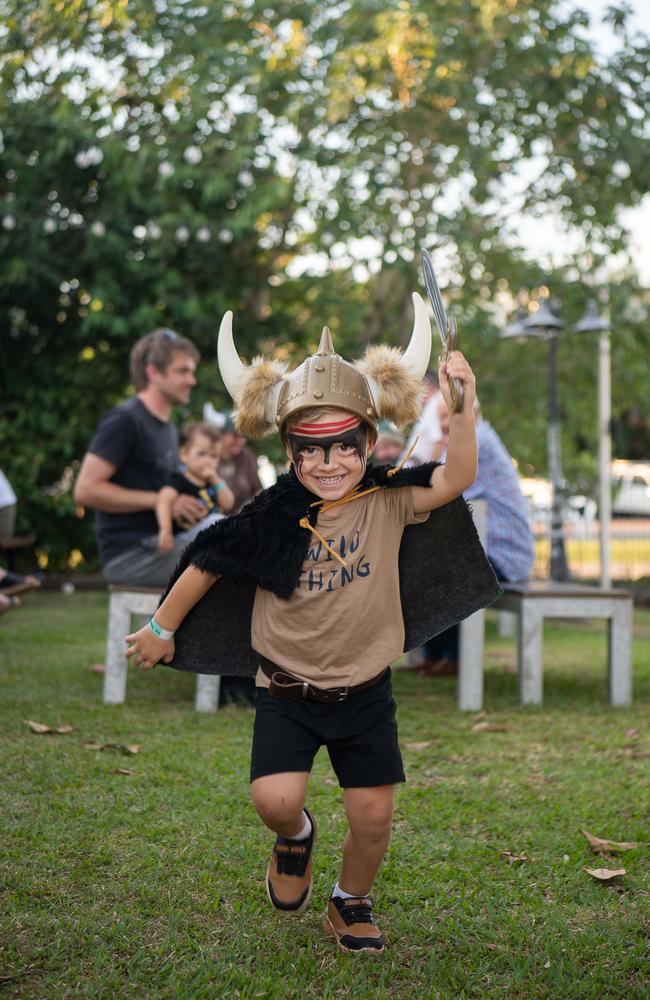 Luca McGuinness at the 2023 Dinah Beach Yacht Club Viking Funeral. Picture: Pema Tamang Pakhrin