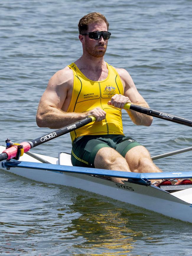 Ben Gibson on the Parramatta River.