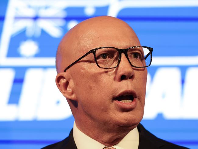 Peter Dutton where he conceded defeat to Anthony Albanese. Picture: Adam Head / NewsWire