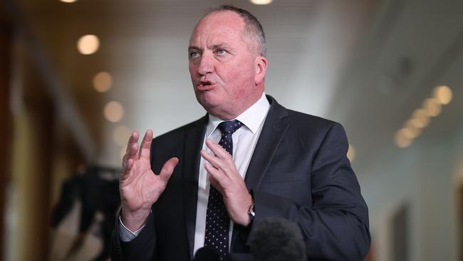 Barnaby Joyce says his leadership team will make no deal on whether Australia adopts a net-zero emissions target before the Nationals partyroom agrees to a final decision. Picture: Gary Ramage