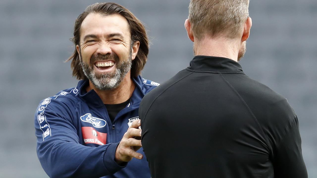 Chris Scott is entering his 11th season as Geelong coach. Picture: Darrian Traynor/Getty Images